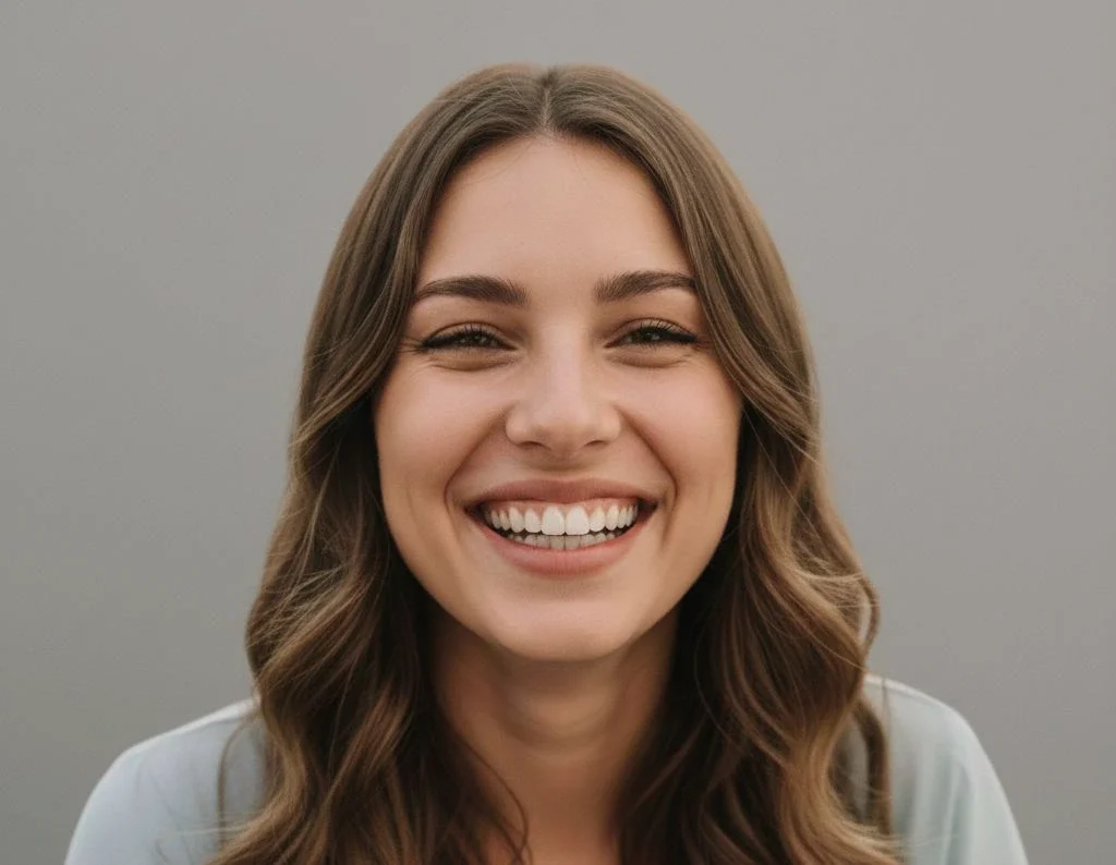 Посмішка дівчини, яка пройшла стоматологічну реабілітацію