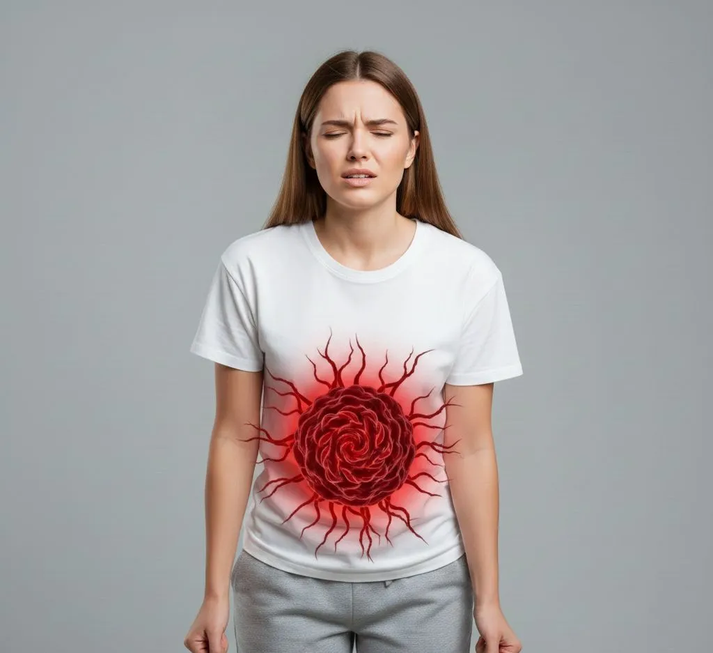 Ілюстрація області де може бути пухлина в жінки